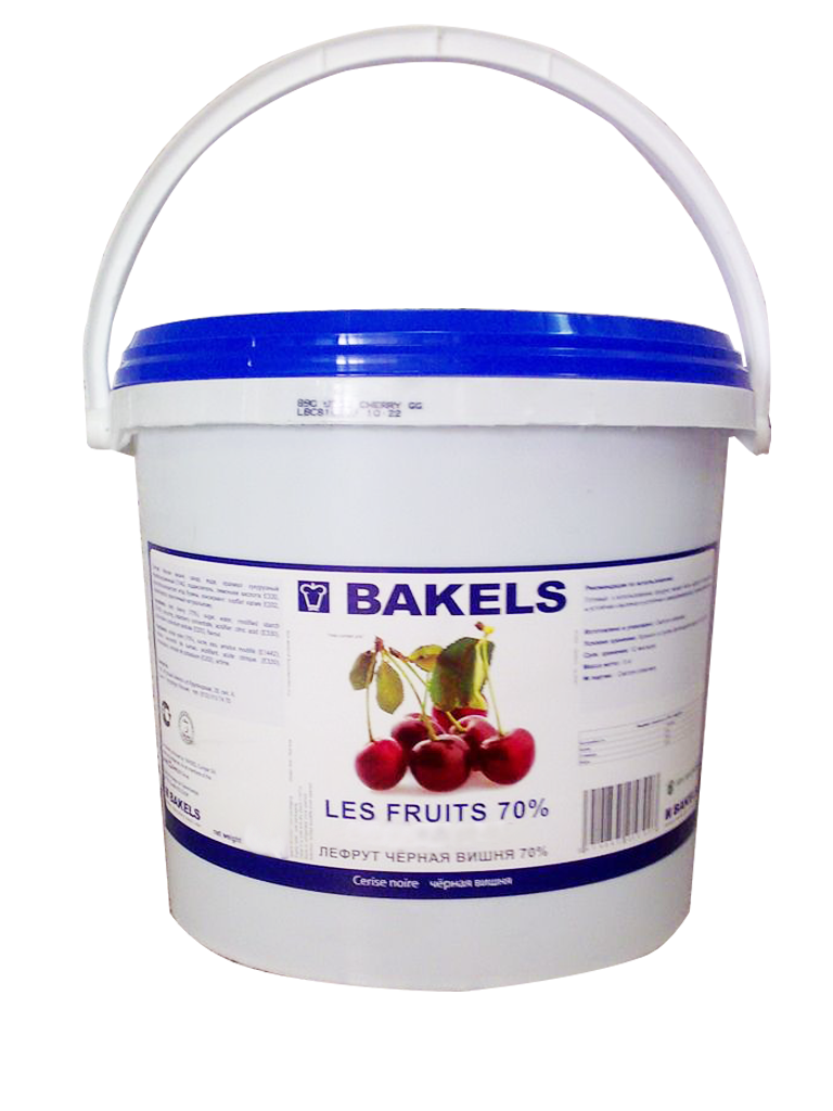Фруктовый полуфабрикат Bakels Лефрут 70% Черная вишня 12,0 кг ведро