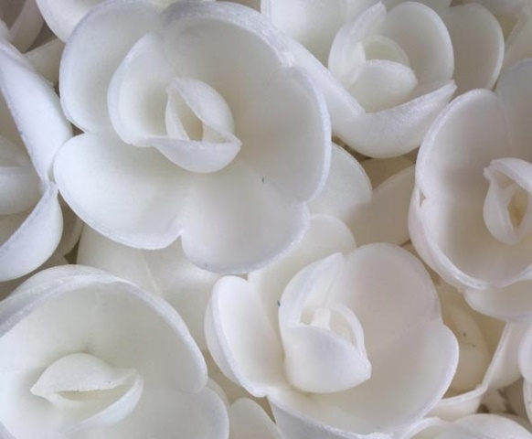 Вафельные Розы малые 160 шт белые СоюзПищеПром