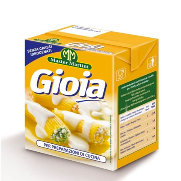 Крем на растительных маслах Gioia Cucina для кулинарных и кондитерских изделий 0,2 л. (24%)