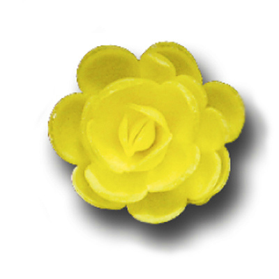Вафельные фигурки малые сложные Розы лимонные 5 см 320 шт