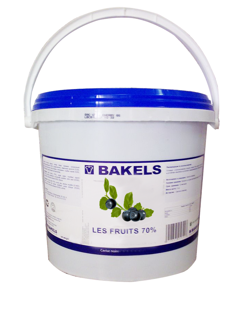 Фруктовый полуфабрикат Bakels Лефрут 70% Черника 6,0 кг ведро
