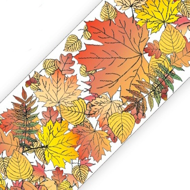 Бордюрная лента кондитерская цветная Осенние листья 500х0,040 м