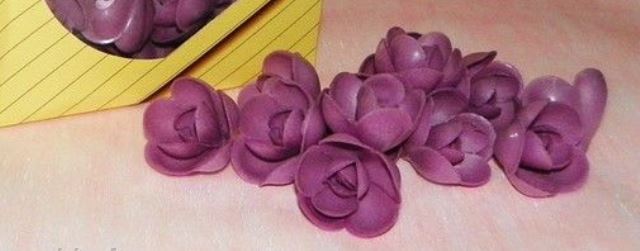 Вафельные Розы малые 160 шт фиолетовые СоюзПищеПром