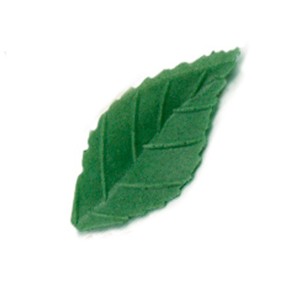 Вафельные фигурки Лист Розы тёмно-зелёный 3,8 см 1000 шт