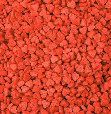 Посыпка кондитерская Сердечки красные мини 25 кг