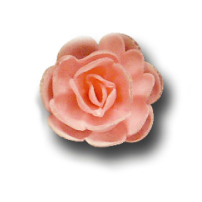 Вафельные фигурки малые сложные Розы розовый 5 см 320 шт
